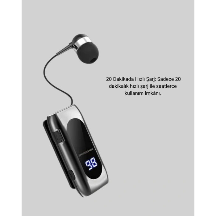 Dijital Göstergeli Bluetooth Kulaklık – Klipsli Ve Şık Tasarım Yeni Nesil