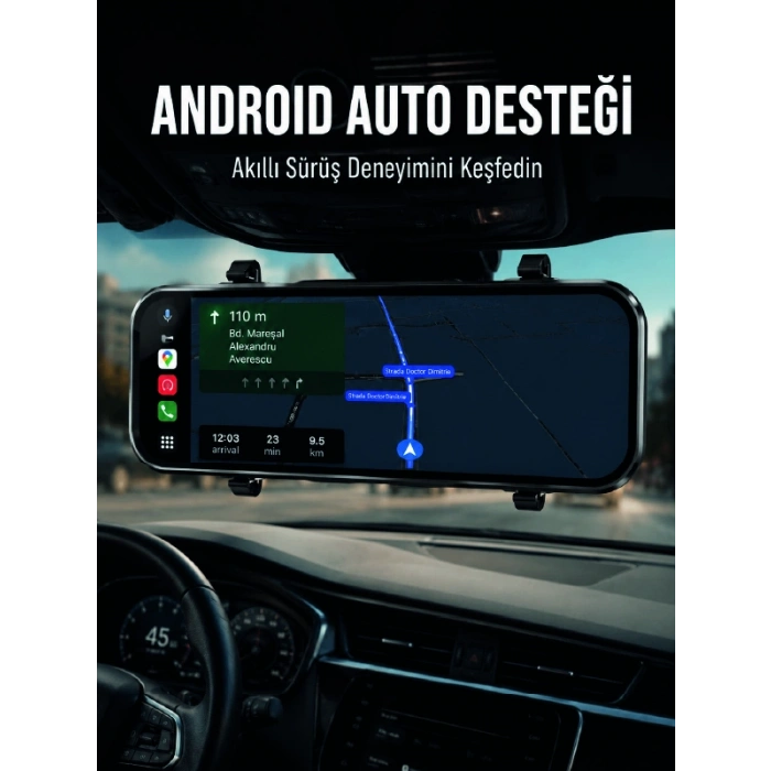 Dokunmatik Ayna Carplay Araç Kamera Ekranı Ön Arka Kayıt Destekli