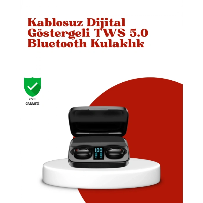 Dokunmatik Kontrollü Abs Malzemeli Bluetooth Kulaklık + Yüksek Kapasiteli Kutu