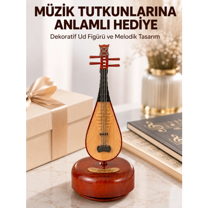 Enstrüman Figürlü Melodi Çalan Dekoratif Müzik Kutusu