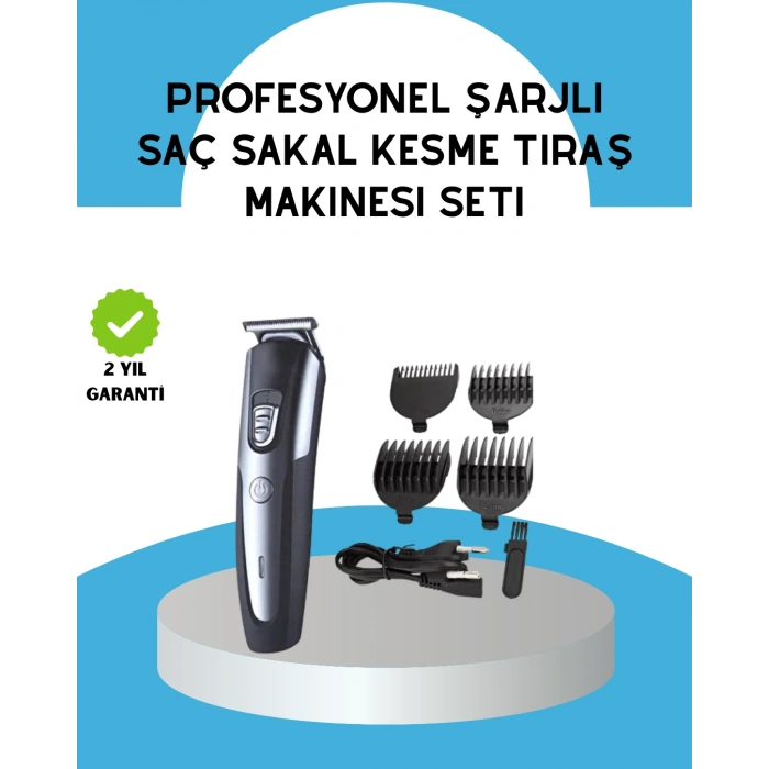 Ergonomik Profesyonel Tıraş Makinesi Saç Sakal Kesme Ve Düzeltme