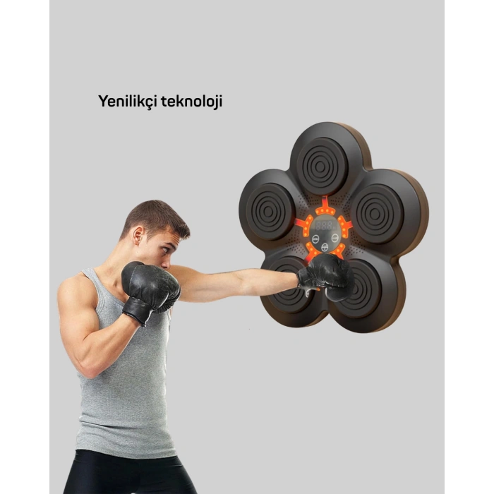 Evde Fitness İçin Akıllı Boks Makinesi Işıklı Vuruş Noktalı Bluetoothlu