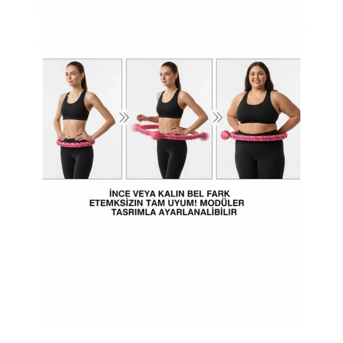 Evde Spor İçin Akıllı Hula Hoop Çemberi Bel İnceltici Mor