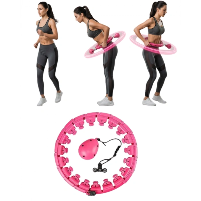 Evde Spor İçin Akıllı Hula Hoop Çemberi Bel İnceltici Mor