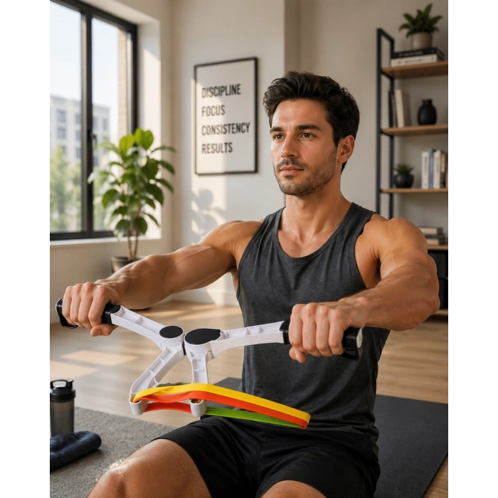 Evde Spor İçin Direnç Bantlı Üst Vücut Egzersiz Aleti