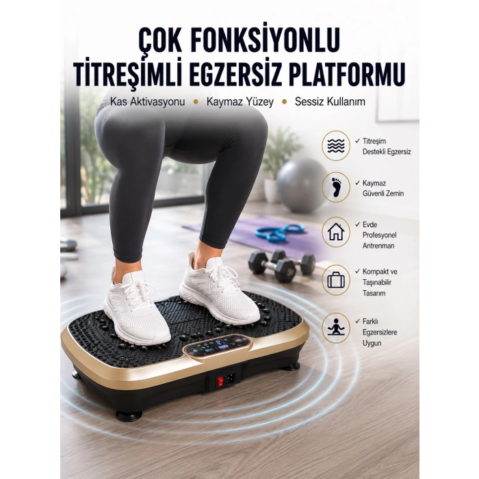 Evde Spor İçin Titreşimli Plate Fitness Platformu Yeni Nesil