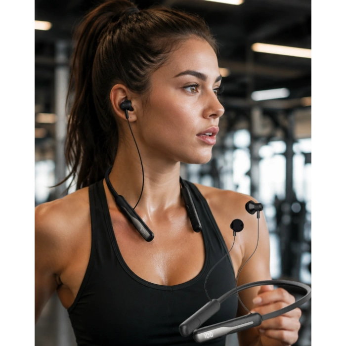 Extra Bass Kablosuz Kulaklık Uzun Bataryalı Neckband Tasarım