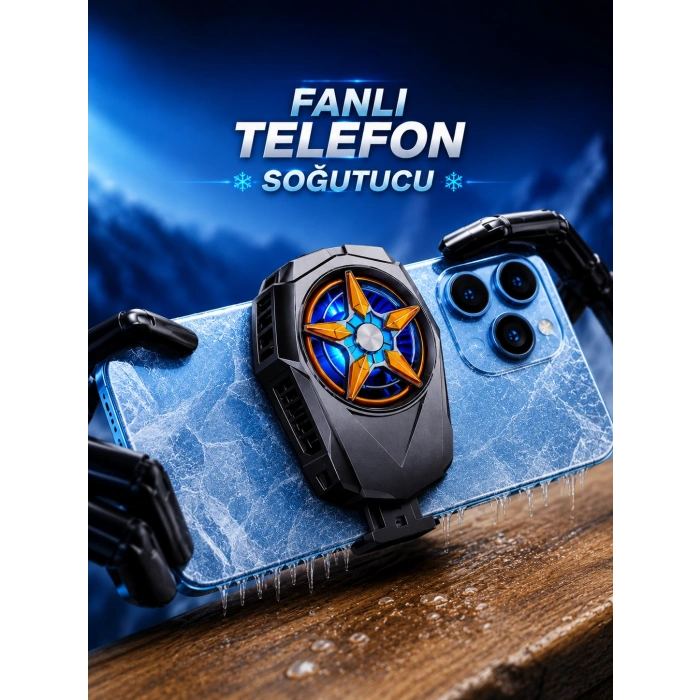 Fanlı Radyatör Soğutucu Telefon Soğutucu Tüm Telefonlara Uyumlu