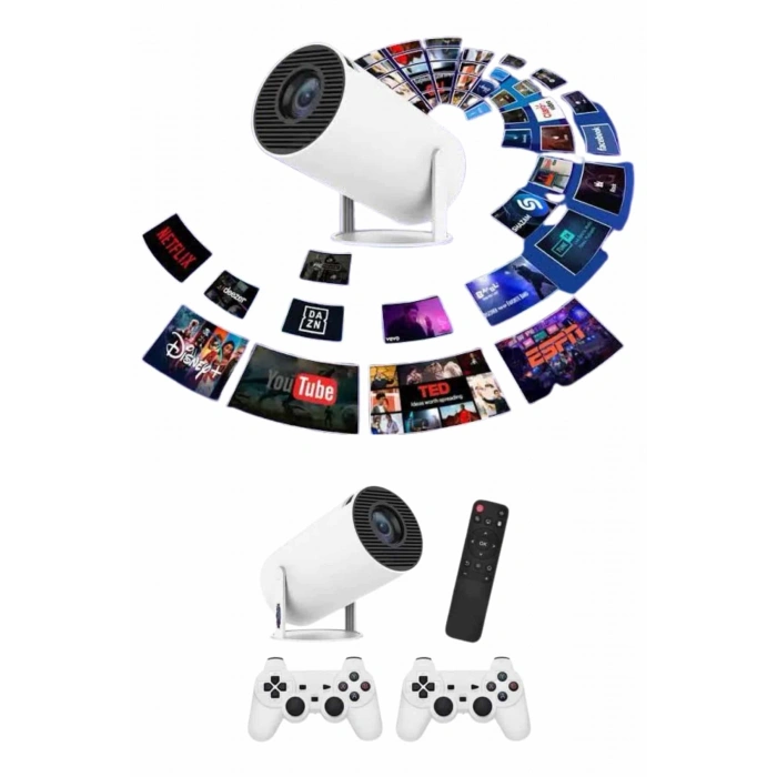 Full Hd 8 Gb Ayaklı Çift Kollu 4k Video Oyun Konsolu Taşınabilir Yeni Nesil