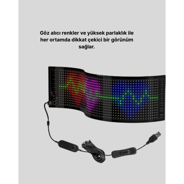 Gece Kullanıma Uygun  Pixel Rgb Led Panel Estetik Atmosfer Işığı