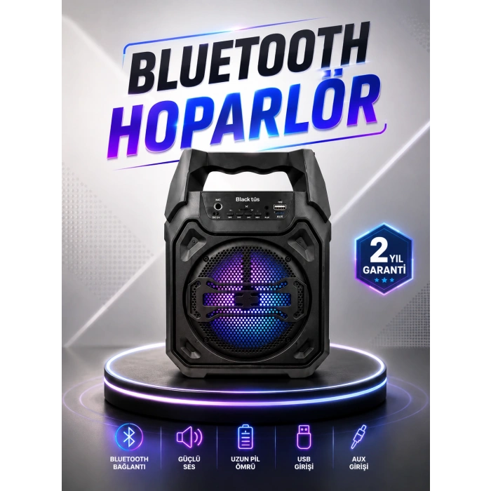 Güçlü Ve Şarj Edilebilir Bluetooth Hoparlör 6.5 İnç