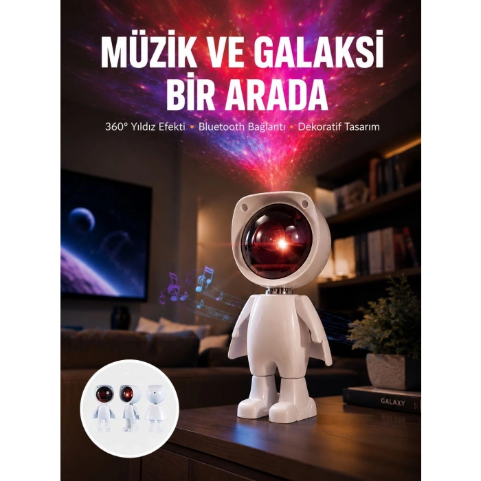 Gün Batımı Projektör Lamba Astronot Görünümlü Dekoratif Masa Lambası Yeni Nesil