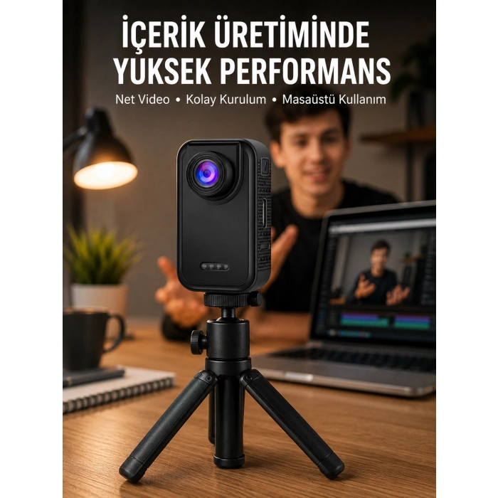 Günlük Kullanıma Uygun Mini Video Kamera Vlog Çekimleri İçin Yeni Nesil