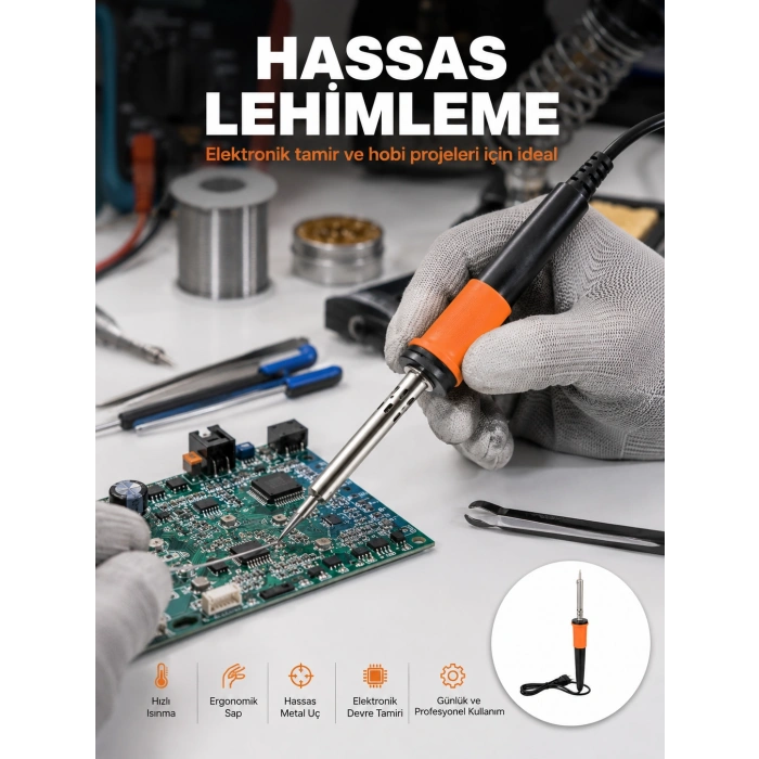 Güvenli Kullanım Sağlayan Isı Yalıtımlı Lehimleme Kalemi