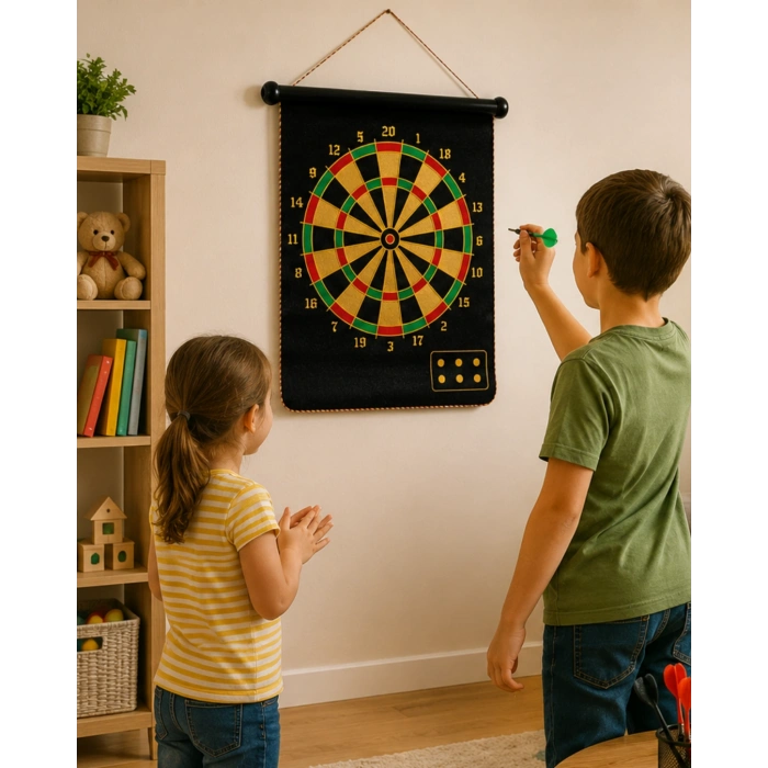 Güvenli Manyetik Dart Seti 6 Dart Oklu Eğlenceli Hedef Oyunu