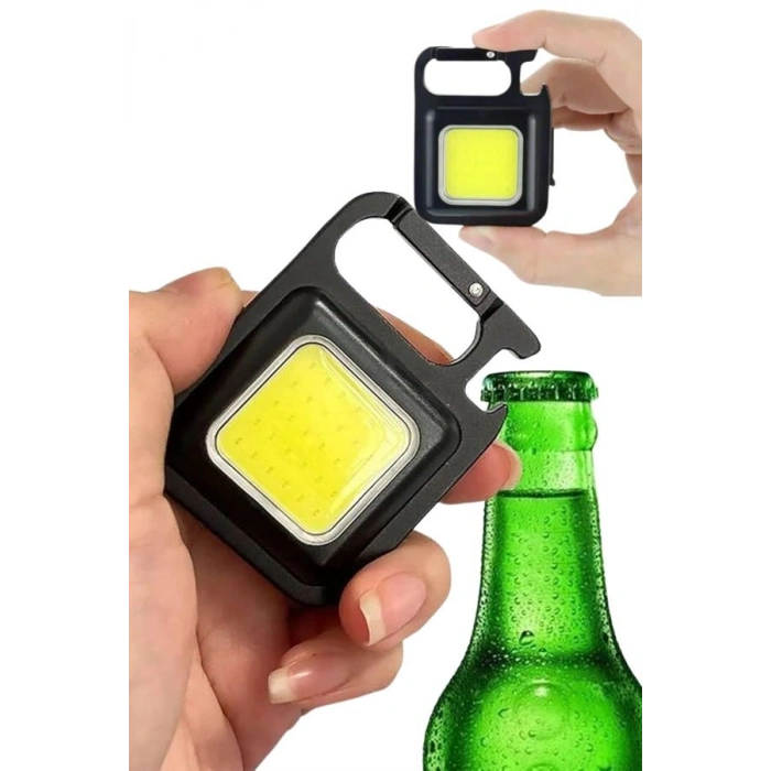 Işıldak Usb Şarjlı Cep El Feneri Taşınabilir Mini Led Işık Çok Fonksiyonlu
