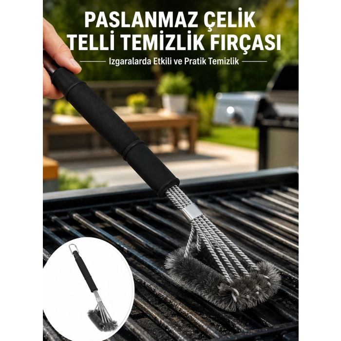 Izgara Ve Barbekü Temizleme Fırçası Dayanıklı Tasarım Yeni Nesil