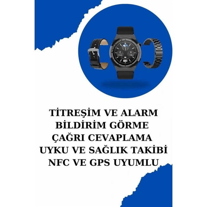 Kablosuz Bluetooth Bağlantılı Kulaklık Ve Dokunmatik Ekran Akıllı Saat Arama Cevaplama