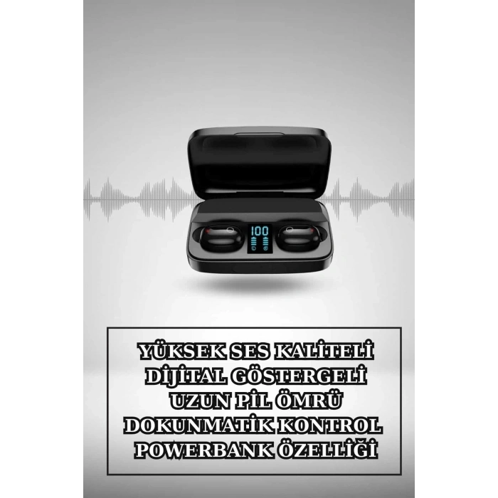 Kablosuz Bluetooth Kulaklık Ve Kordon Hediyeli Akıllı Saat Nabız Ölçer Uzun Pil Ömrü
