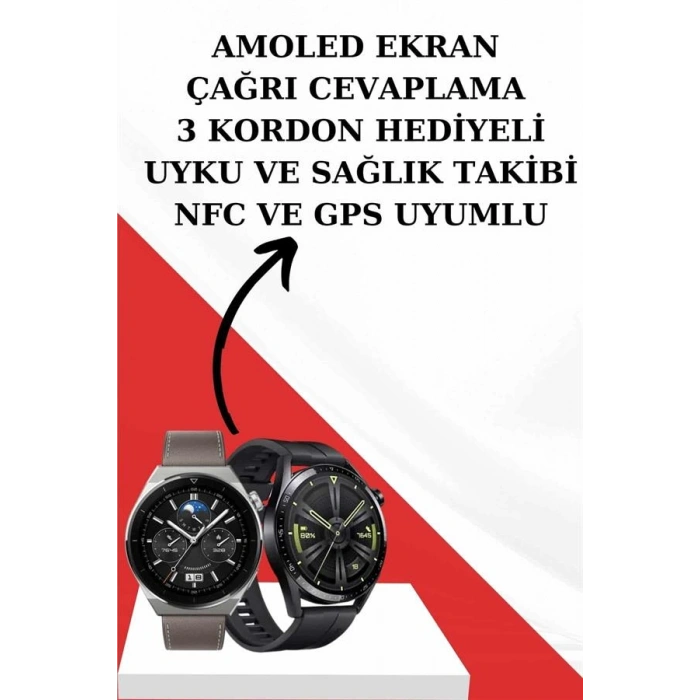 Kablosuz Bluetooth Kulaklık Ve Kordon Hediyeli Akıllı Saat Nabız Ölçer Uzun Pil Ömrü