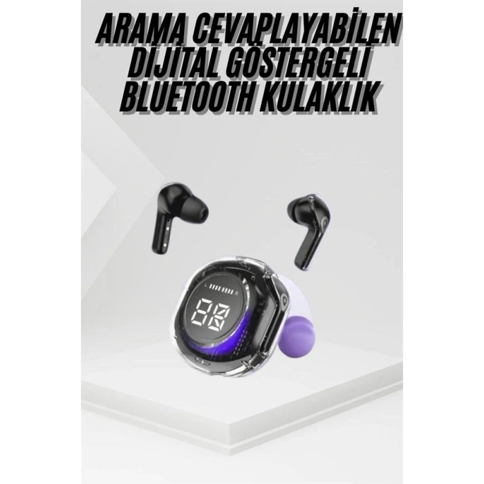 Kablosuz Dijital Göstergeli Powerbanklı Ios Ve  Android Uyumlu Gaming Kulaklık