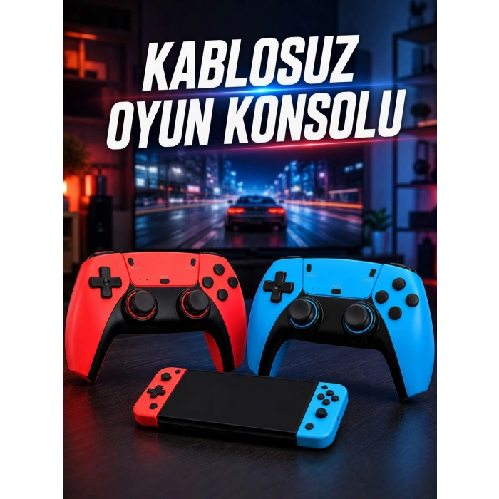 Kablosuz Oyun Konsolu Hdmı Çıkışlı Çift Kontrolcülü Retro Oyun Seti