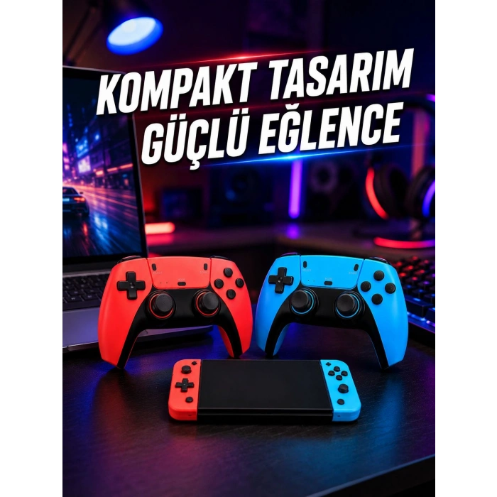 Kablosuz Retro Oyun Konsolu Hdmı Tv Bağlantılı Çift Gamepad Seti