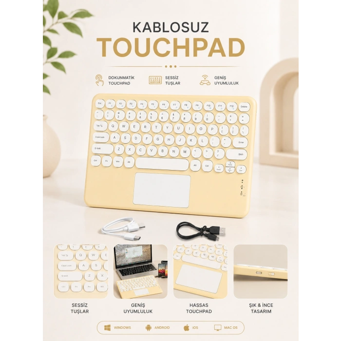 Kablosuz Touchpad Tüm Cihazlarla Uyumlu
