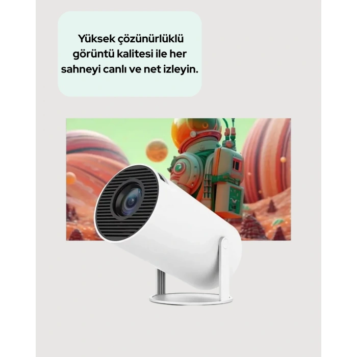 Kablosuz Ve Kablolu Bağlantı Seçenekli Ev Tipi Projeksiyon