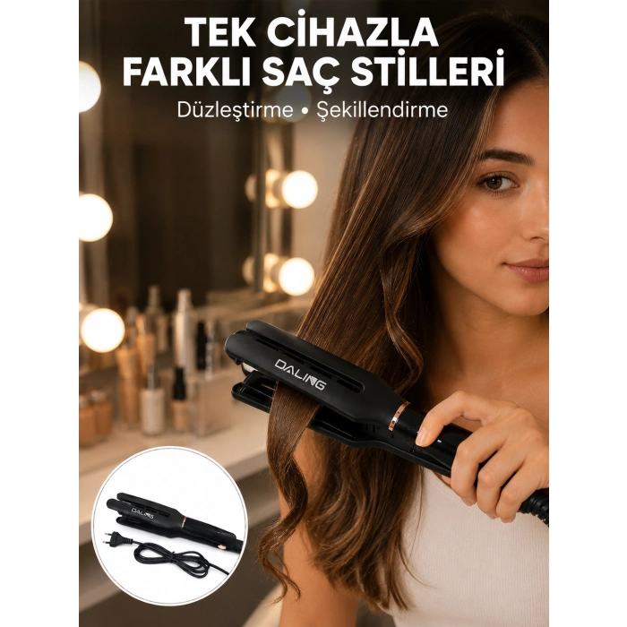 Kadın Saç Düzleştirici Seyahat Dostu 5 Kademeli Isı Kontrolü Yeni Nesil