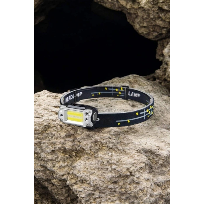 Kafa Lambası El Fenerli Kamp Lambası Usb Şarjlı Esnek Lamba