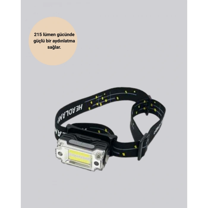 Kafa Lambası Led Fener Pratik Taşınabilir Ayarlanabilir Usb Şarjlı