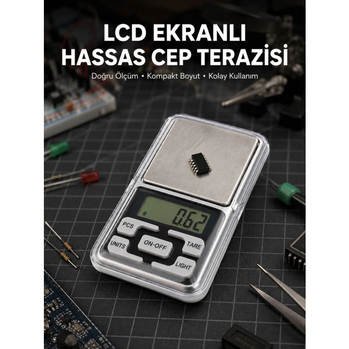 Kapaklı Dijital Cep Terazisi Hassasiyet 300 Gr Yeni Nesil