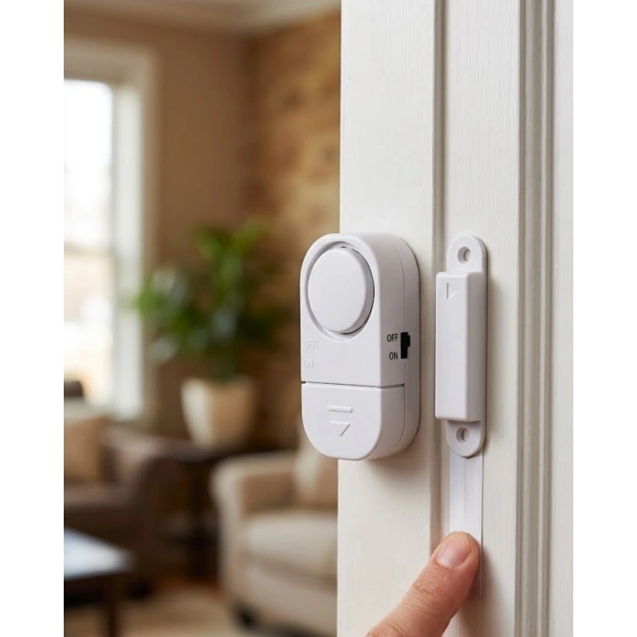 Kapı Alarmı Pencere Sensörü 90 Db Sesli Güvenlik Sistemi Kolay Montajlı
