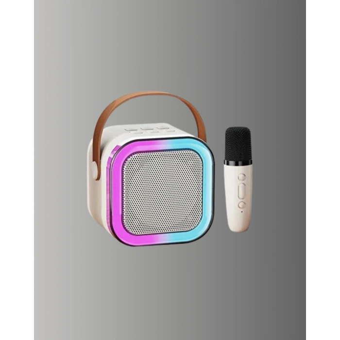 Karaoke Mikrofon Hoparlör Seti Bluetooth Kablosuz Taşınabilir