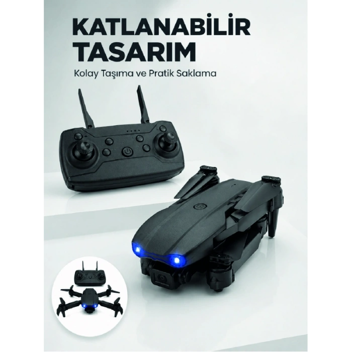Katlanabilir Kamera Drone 4k Hd Görüntü, Hover Özelliği Ve Uzaktan Kumanda