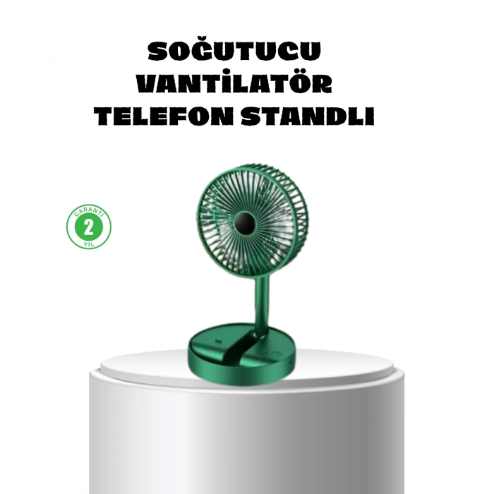 Katlanabilir Mini Fan – 3 Kademeli Soğutma, Şarjlı