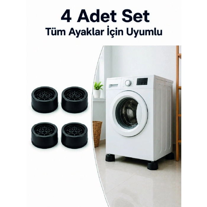 Kaymaz Tabanlı 4 Adet Makine Ayak Yükseltici