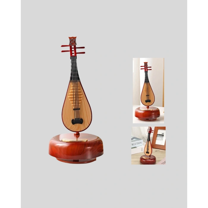 Klasik Ud Figürlü Melodili Müzik Kutusu Şık Hediyelik