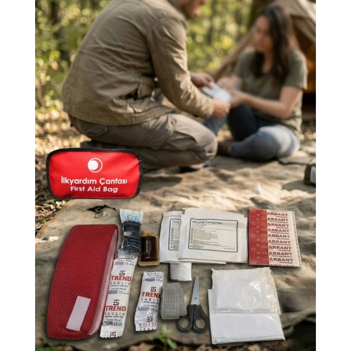 Kompakt İlk Yardım Çantası Temel Medikal Malzemelerle Donatılmış