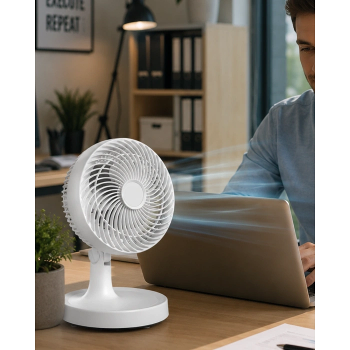 Kompakt Mini Fan Otomatik Salınımlı Sessiz Masaüstü Vantilatör