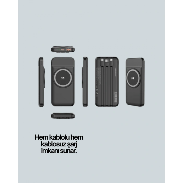 Kompakt Tasarım, Güçlü Performans – 10000mah Kablosuz Powerbank