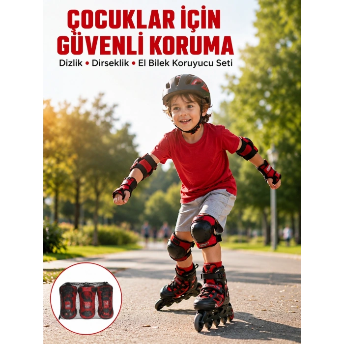 Koruyucu Seti Dizlik Dirseklik Bileklik Nefes Alabilir Koruma Ekipmanı