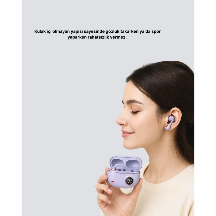 Kulak Arkası Klipsli Bluetooth Kulaklık Yxg10 Silikon Malzemeli Ergonomik