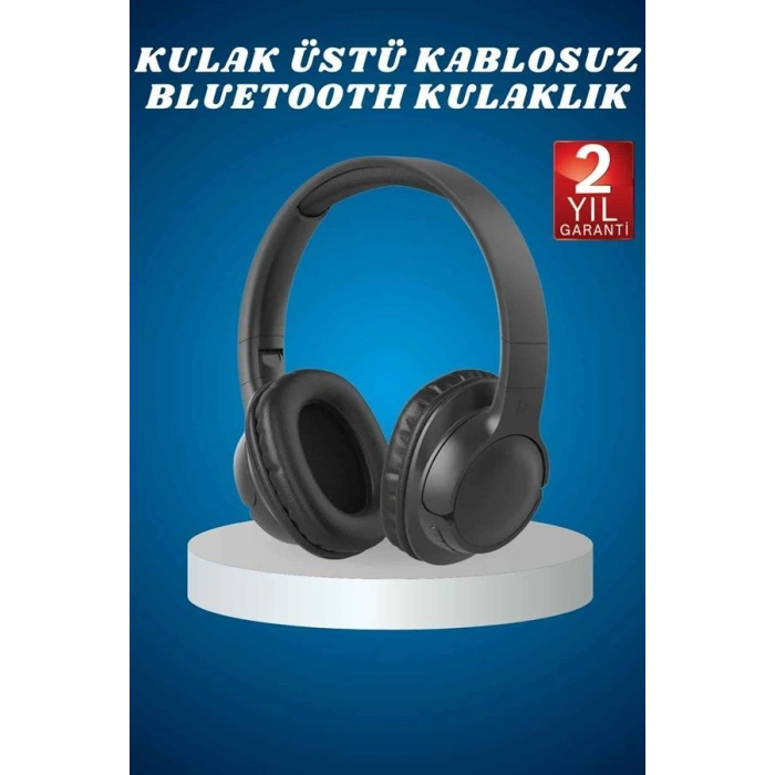 Kulak Üstü Kablosuz Bluetooth Kulaklık Yüksek Ses Kaliteli Anc Özelliği