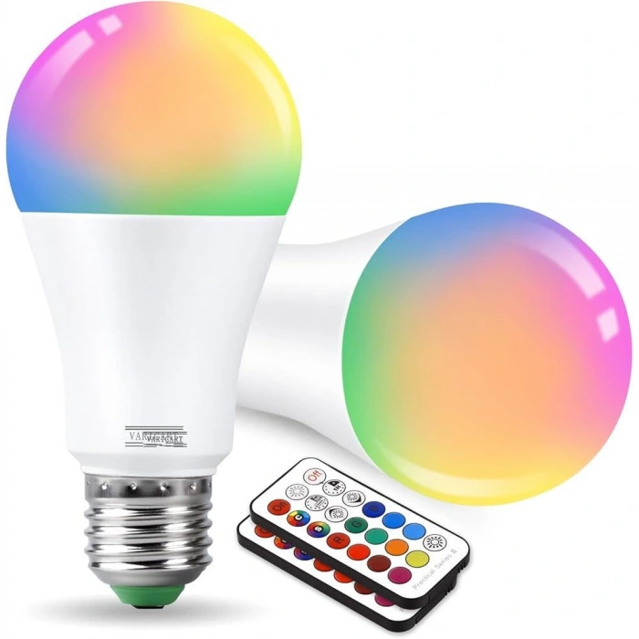 Led Ampul Enerji Dostu Rgb Işıklı 100w Led Işık