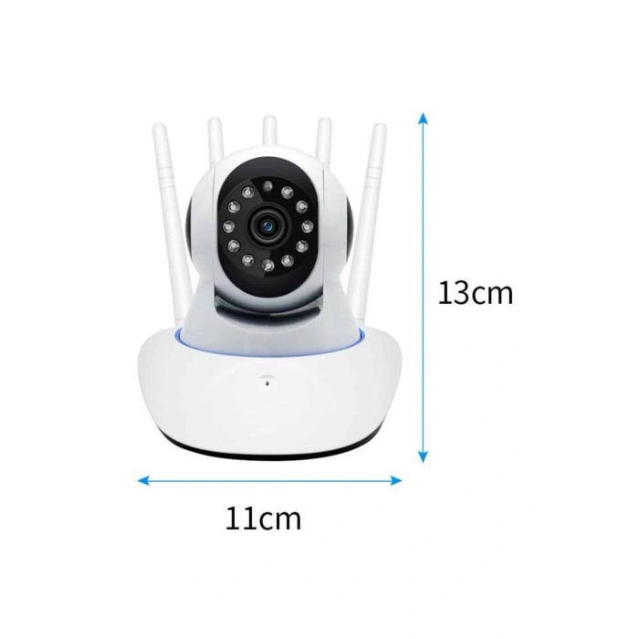 Led Aydınlatmalı 5 Antenli Motorlu 1080p Wifi Kamera Sensörlü
