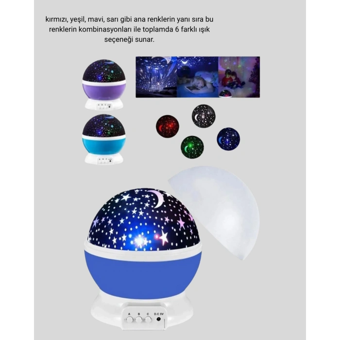 Led Gece Lambası 6 Renk Seçenekli Yumuşak Işıklı Uyku Yardımcı Lamba