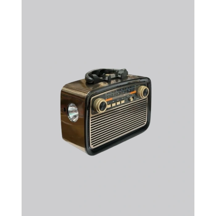 Led’li Nostaljik Bluetooth Hoparlör – Vintage Tasarım, Ahşap Doku