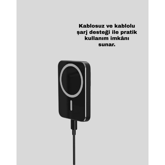 Magsafe Araç Telefon Tutucu 15w Hızlı Şarj Type-c Girişli